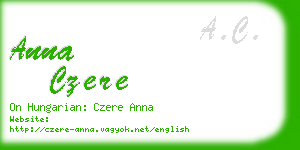 anna czere business card